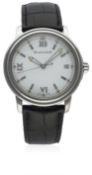 A GENTLEMAN'S STAINLESS STEEL BLANCPAIN LEMAN AUTOMATIC WRIST WATCH CIRCA 2002, REF. 2100-1127-53B