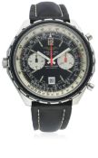 A RARE GENTLEMAN'S STAINLESS STEEL IRAQI MILITARY BREITLING CHRONO MATIC NAVITIMER CHRONOGRAPH WRIST