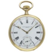 A FINE & RARE GENTLEMAN'S 18K SOLID GOLD PATEK PHILIPPE & CIE CHRONOMETRO GONDOLO POCKET WATCH CIRCA
