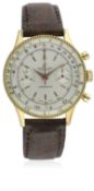 A GENTLEMAN'S GOLD PLATED BREITLING CHRONOMAT CHRONOGRAPH WRIST WATCH CIRCA 1950s, REF. 808 D: