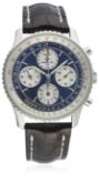 A GENTLEMAN'S STAINLESS STEEL BREITLING NAVITIMER TWIN SIXTY CHRONOGRAPH WRIST WATCH CIRCA 1999,