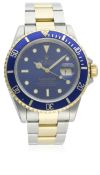 A GENTLEMAN'S STEEL & GOLD ROLEX OYSTER PERPETUAL DATE SUBMARINER 