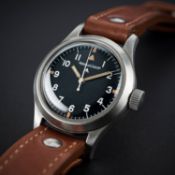 A VERY RARE GENTLEMAN'S STAINLESS STEEL BRITISH MILITARY JAEGER LECOULTRE MARK 11 RAF PILOTS WRIST