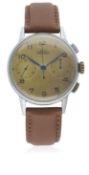 A GENTLEMAN'S ANGELUS CHRONOGRAPH WRIST WATCH CIRCA 1940s D: 
