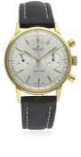 A GENTLEMAN'S GOLD PLATED BREITLING TOP TIME CHRONOGRAPH WRIST WATCH CIRCA 1960s, REF. 2003 D: