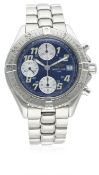 A GENTLEMAN'S STAINLESS STEEL BREITLING COLT AUTOMATIC CHRONOGRAPH BRACELET WATCH DATED 2000, REF.