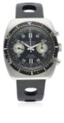 A GENTLEMAN'S STAINLESS STEEL RODANIA SHOCKPROOF SUPER WATERPROOF CHRONOGRAPH WRIST WATCH CIRCA