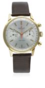 A GENTLEMAN'S GOLD PLATED BREITLING TOP TIME CHRONOGRAPH WRIST WATCH CIRCA 1960s, REF. 2000 D: