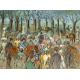 Gladys Maccabe HRUA ROI FRSA (b.1918) THE PARADE RING, 1991 oil on canvas signed lower right; - Image 1 of 2