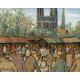 Gladys Maccabe HRUA ROI FRSA (b.1918) NOTRE DAME AND STALLS AT THE SEINE, PARIS oil on board - Image 1 of 2