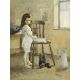 Frank McKelvey RHA RUA (1895-1974) GIRL WASHING watercolour signed lower right; with John Magee - Image 1 of 2