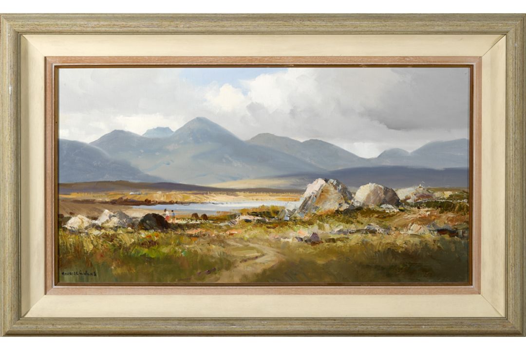 Maurice Canning Wilks RUA ARHA (1910-1984) LANDSCAPE, CONNEMARA oil on canvas signed lower left; - Image 2 of 2