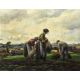 Charles J. McAuley (1910-1999) THE FLAX GATHERERS oil on board signed lower right 16 x 20½in. (40.64 - Image 1 of 2