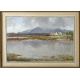 Rowland Hill ARUA (1915-1979) LAKESIDE COTTAGES AND TWELVE PINS, CONNEMARA oil on canvas signed - Image 2 of 2