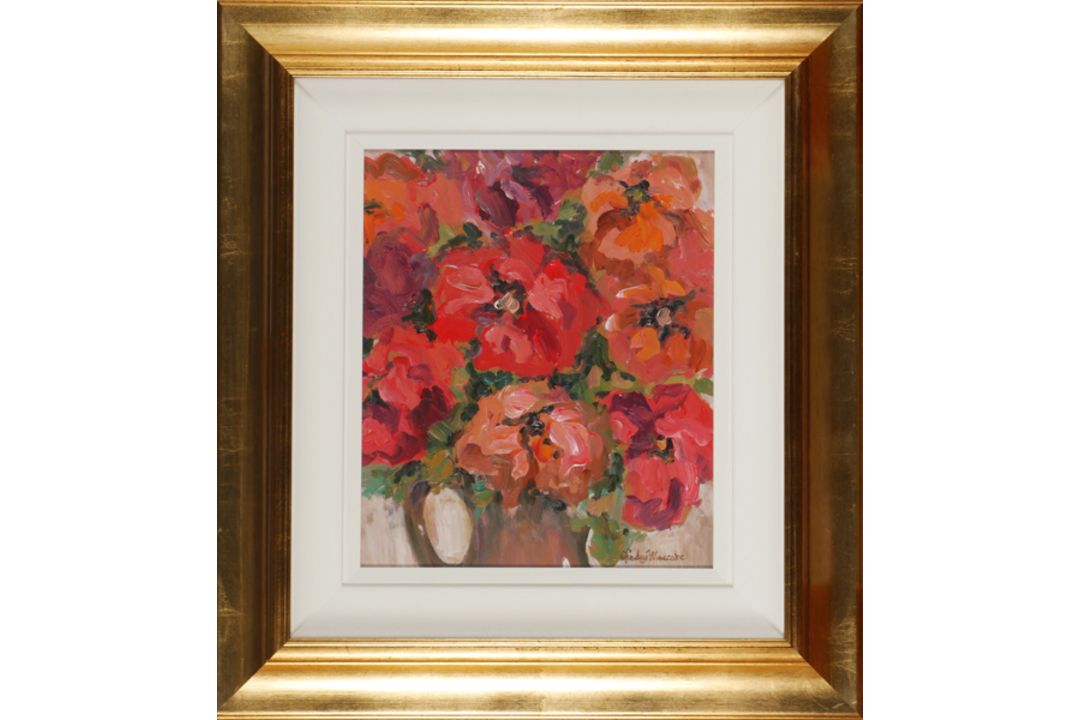 Gladys Maccabe HRUA ROI FRSA (b.1918) FLOWER STUDY oil on board signed lower right 13¼ x 11¼in. ( - Image 2 of 2