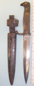 WW1 German Officer's Stag Handled Trench Dagger & Scabbard by Eickhorn