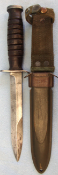 WW2 U.S. Marines, Early M3 Figthing Knife By Utica In Early M8 Scabbard