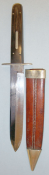 Victorian Spear Point Belt Dagger With Horn Grips By Christopher Johnson Western Works Sheffield &