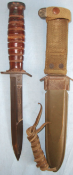 MINT, UN-ISSUED WW2 US Blade Marked M3 Fighting Knife By Camillus & 1st Pattern M8 Scabbard