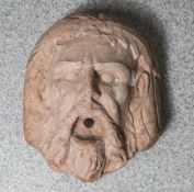 Wasserspeier, Darst. eines bärtigen Mannes, Prov. Italien/Rom, 18./19. Jahrhundert.
