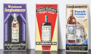 3 Werbeschilder, 
