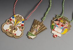 3 Faschingsorden: Hechtsheimer Dragoner 1988, Garde Prinzessin Mainz 1988, MFG 1988.