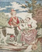 Schlüsselkasten, Biedermeier, 19. Jahrhundert, profilierte Holzrahmung, in der Tür hinterGlas