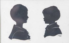 2 Scherenschnitte, Bräuer (20. Jahrhundert), Knabenbildnisse im Halbporträt, re. u. sign.u. dat.