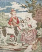 Schlüsselkasten, Biedermeier, 19. Jahrhundert, profilierte Holzrahmung, in der Tür hinterGlas