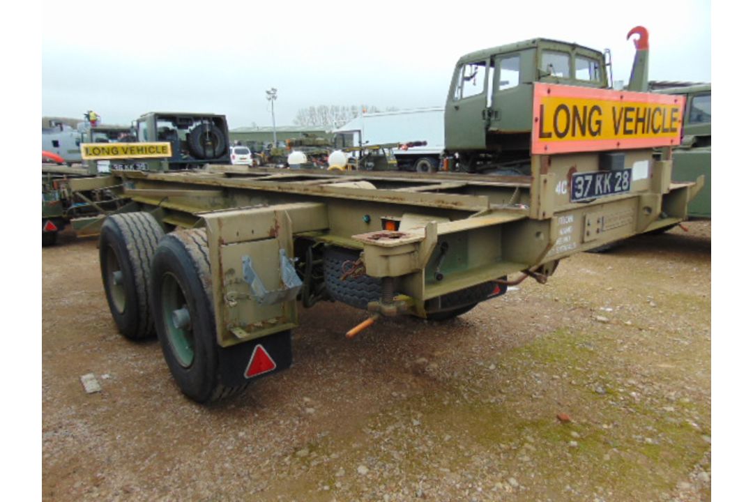 Reynolds Boughton MLRS 10.5 TON twin axle Skeletal Drops Trailer - Image 7 of 8