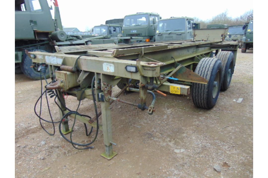 Reynolds Boughton MLRS 10.5 TON twin axle Skeletal Drops Trailer - Image 1 of 8