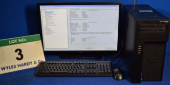 DELL PRECISION T1650 Intel Core i7 3.4GHz Mini Tower Personal Computer, Serial No: FJ09KYI with