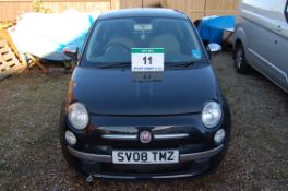 A 2008 (08) FIAT 500 Lounge 1.4 16V 100PS 3-Door Saloon, Date of Registration: 30/3/2008,