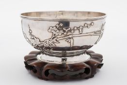 A Chinese silver bowl, maker Sincere & Co,