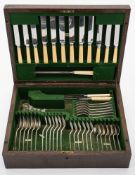 An Edward VII silver Rat Tail pattern flatware service, maker William Hutton & Sons Ltd, Sheffield,