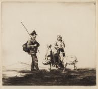 * Sidney Tushingham [1884-1968]- Morning of the Fair:- signed in pencil in the margin etching 28 x
