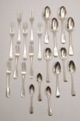 A collection of Fiddle pattern and Old English pattern matched flatwares,
