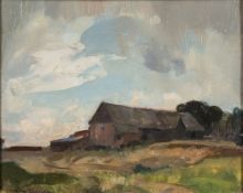 * Sir John Alfred Arnesby Brown [1866-1955]- Barn at Thorpe near Haddiscoe,