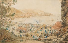 Follower of Thomas Rowlandson [19th Century]- Dartmouth Regatta:- bears signature T Rowlandson