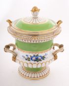 A Chamberlains Worcester apple green ground ice pail,