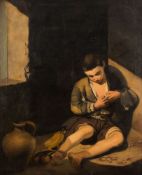 After Murillo - The Young Beggar:- oil on canvas 130 x 106cm.