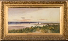 Frederick John Widgery [1861-1942]- Exmouth Bar:- signed and inscribed on a label attached to the