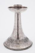 An Art Nouveau period silver candlestick, maker Albert Edward Jones, Birmingham,