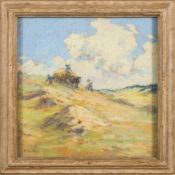 * Berthe des Clayes [1877-1968]- Harvesting:- signed bottom left pastel 19 x 19.5cm.