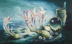 * Stuart Maxwell Armfield [1916-2000]- Still life of bulbs and clay pots:- signed bottom