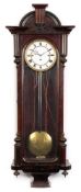 A Victorian grande-sonnerie striking 'Vienna' regulator wall clock: the eight-day duration,