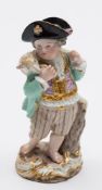 A Meissen Gardener's Children figure: modelled after the original by Michael Victor Acier as a