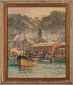 * Charles Eddowes Turner [1883-1965] - The Guildhall and East Quay, Looe,