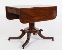 A Regency mahogany drop flap breakfast table:,