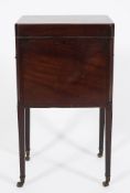 A George III mahogany rectangular wine cooler:,